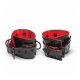 Leather Submissive Accessories Ankle Restraints - Black| Red