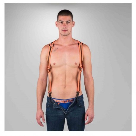 Neoprene Heckler Harness Black / Orange - Large / Extra Larg