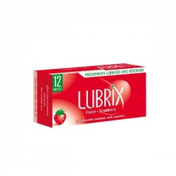 Camisinha Lubrix Morango 12 Unidades