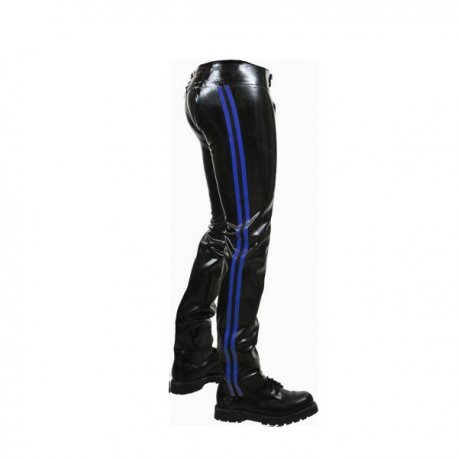 Rubber shorts and Pants Rubber Chaps Blue Striped
