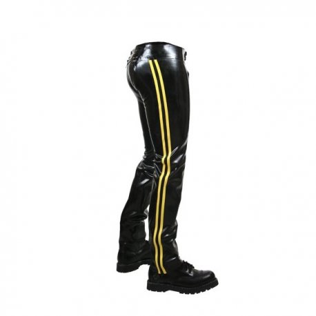 Rubber shorts and pants Rubber Chaps Yellow Striped