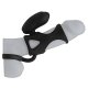 Caged Vibrating Silicone Cock Cage With Ball Strap - Black