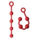 Smooth Solid Silicone Anal Balls 33 cm. (13 inch) - Red