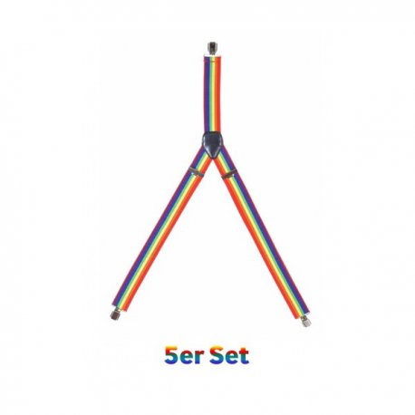 Regenbogen Hosenträger (5er Set)