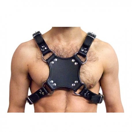 Leather Walking Harness Black-Black