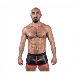 Neoprene Shorts 3 Way Full Zip Black Red