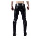 Leather Indicator Jeans Black Stitching-Piping