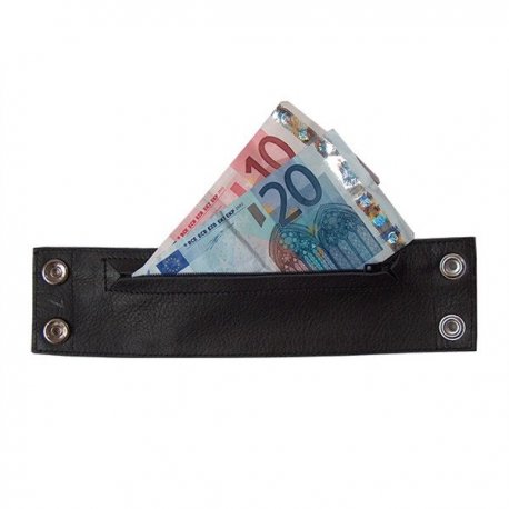Leather Small Wrist Wallet With Zip
